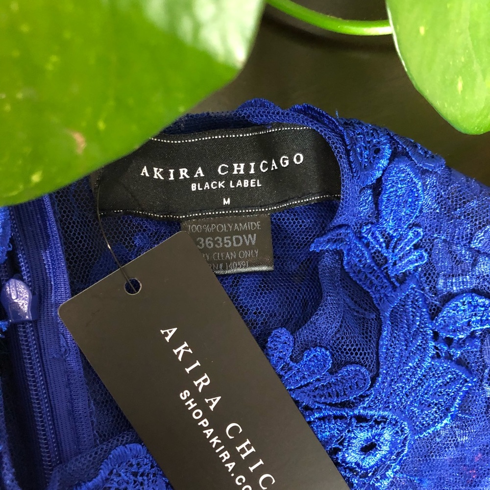 AKIRA Blue Lace Mini Dress - Picture 5 of 14